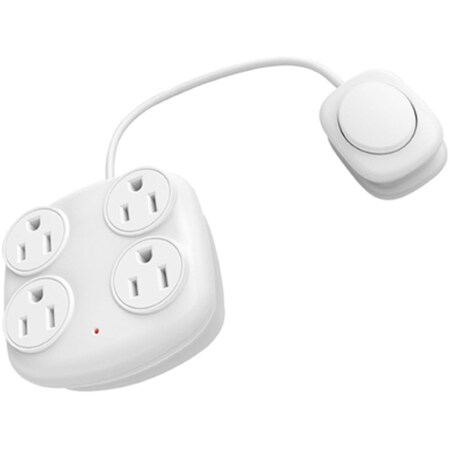 Prime Wire & Cable Prime Wire & Cable PBFSTAP 4-Outlet Wall Tap with Foot Switch; White PBFSTAP